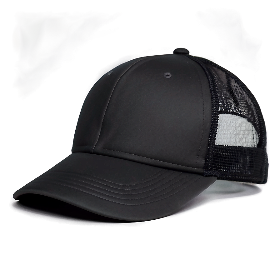 Classic Black Trucker Cap Png Pcp9