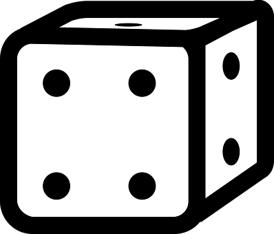 Classic Blackand White Dice