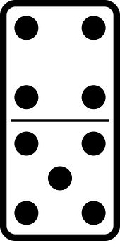 Classic Blackand White Domino Tile