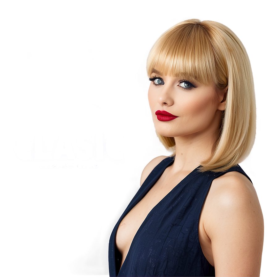 Classic Blonde Bangs Png Nix