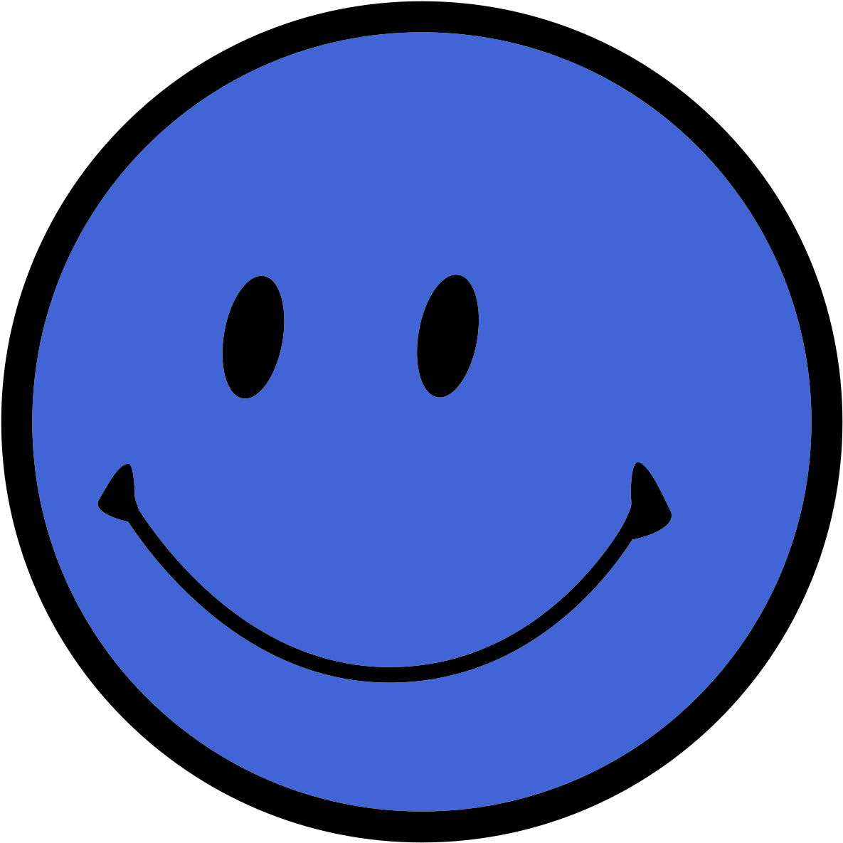 Classic Blue Smiley Face Emoji