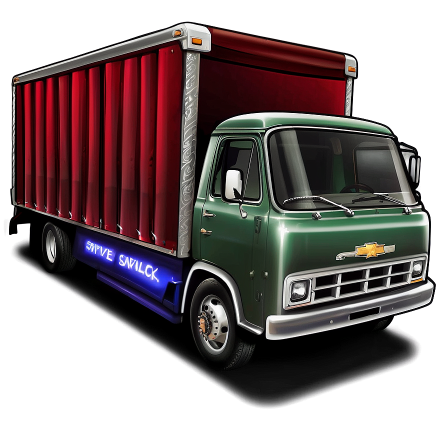 Classic Box Truck Drawing Png Rqq