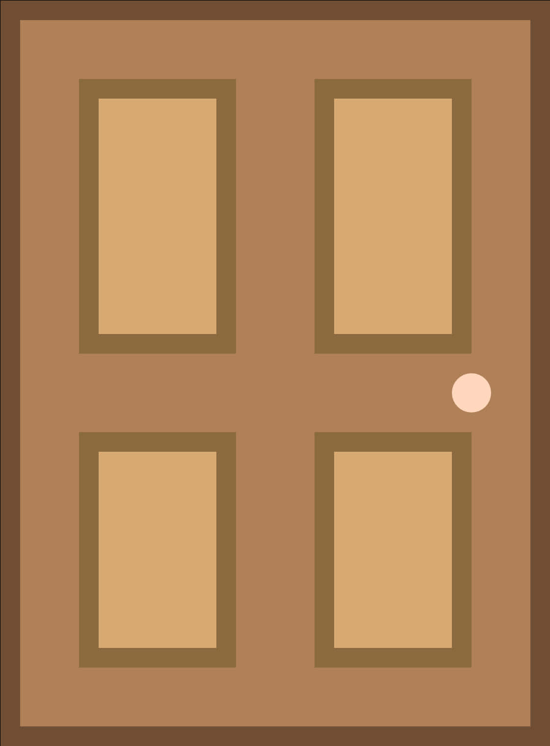 Classic Brown Wooden Door