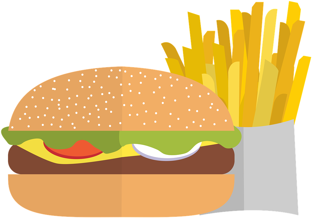 Classic Burgerand Fries Illustration