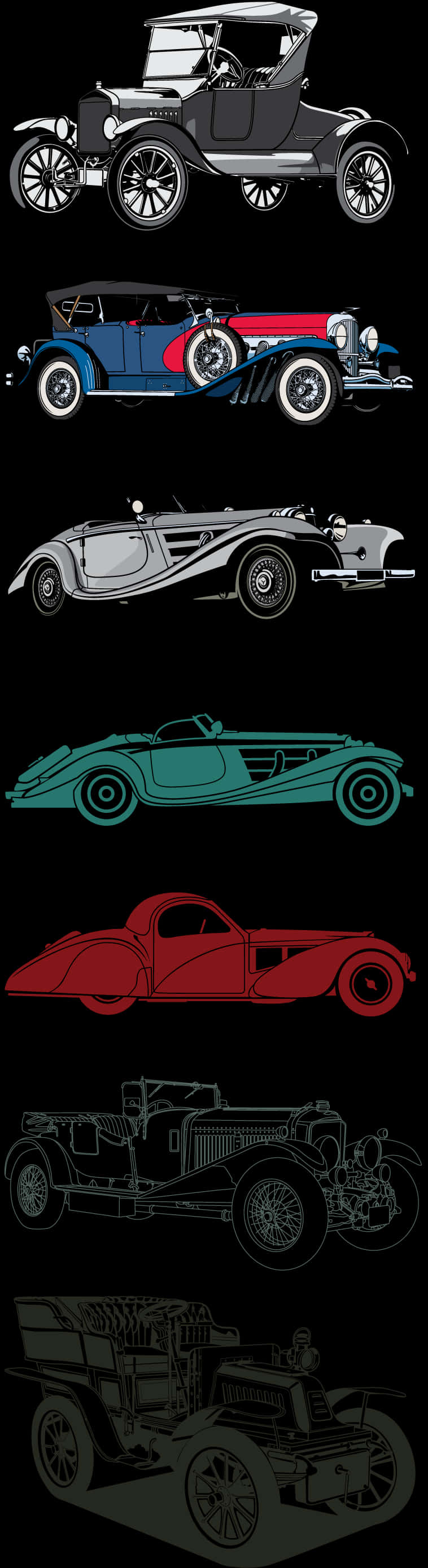 Classic Car Vectors Collection