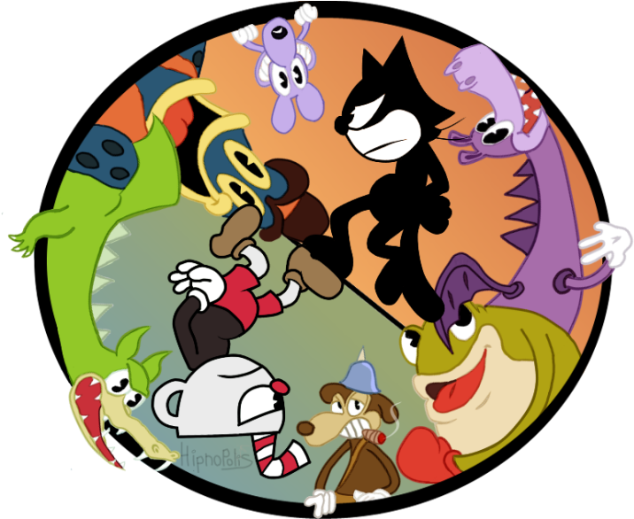 Classic Cartoon Characters Circle
