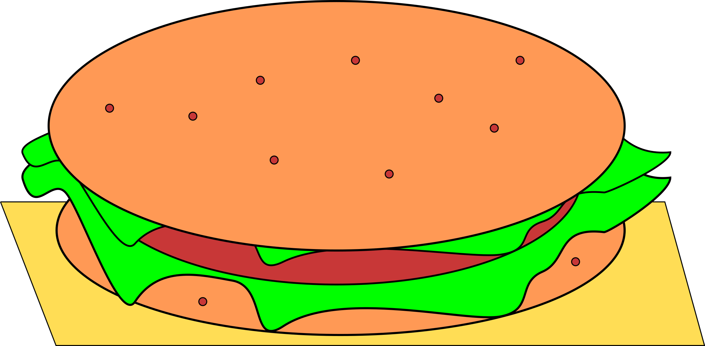 Classic Cartoon Hamburger