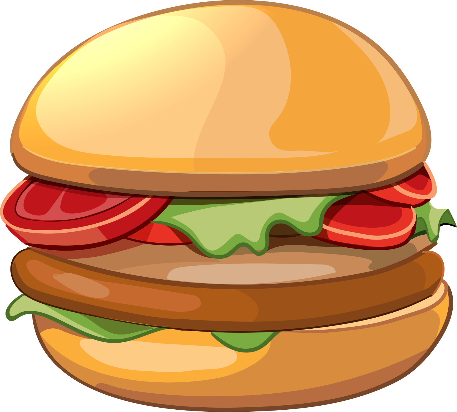 Classic Cartoon Hamburger Illustration