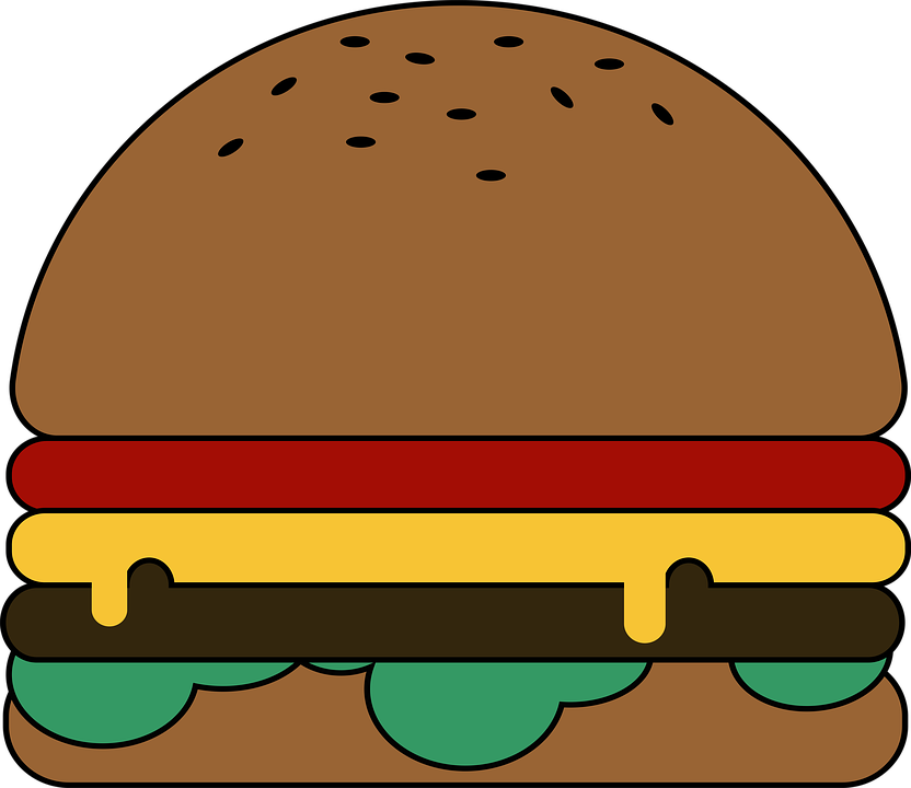 Classic Cartoon Hamburger