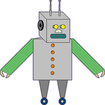 Classic Cartoon Robot Illustration