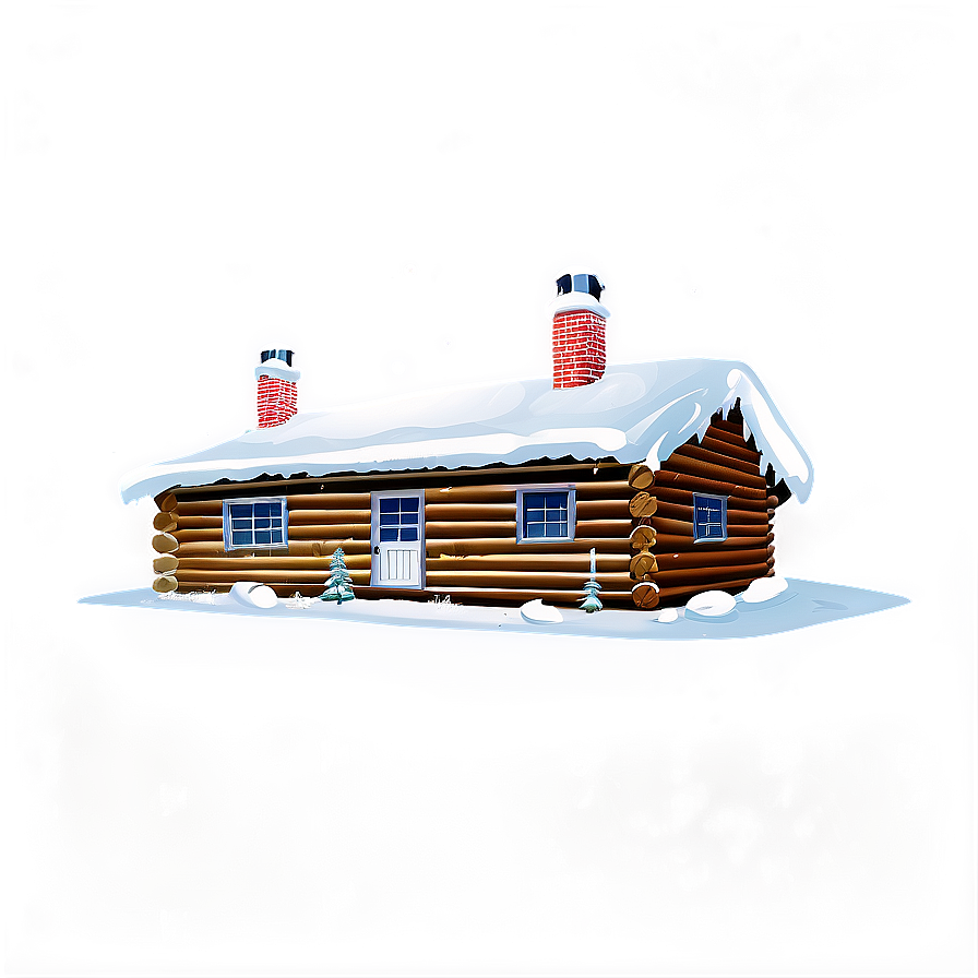 Classic Christmas Log Cabin Png Bdq