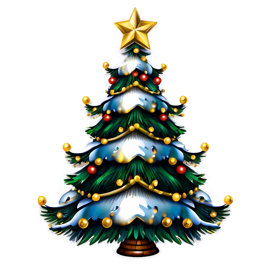 Classic Christmas Tree Design Png 06132024