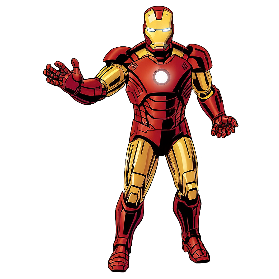 Classic Comic Book Iron Man Suit Png 06292024