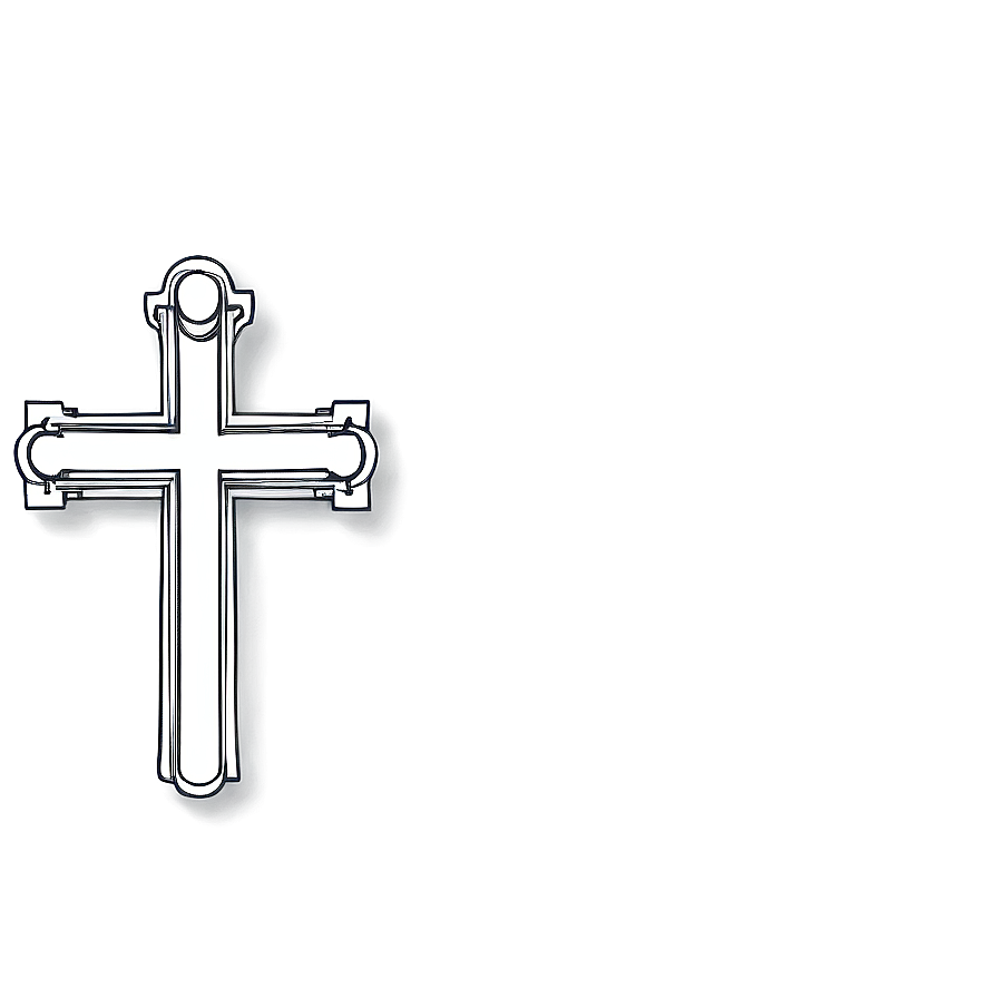 Classic Cross Outline Png 06122024