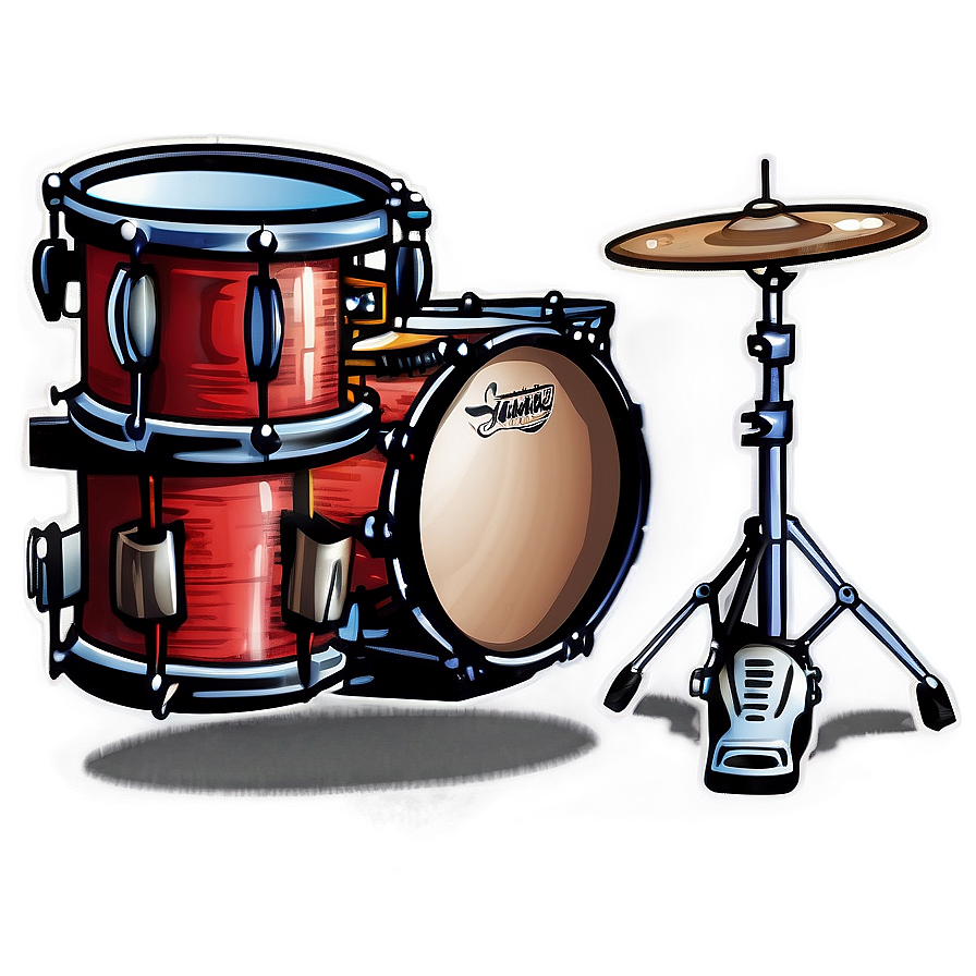 Classic Drum Kit Illustration Png Aqa