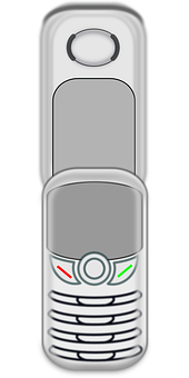 Classic Flip Phone Vector Illustration