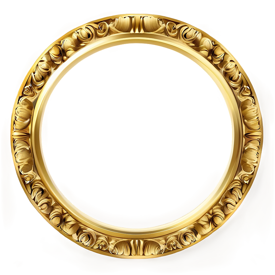 Classic Gold Circle Frame Png Uir