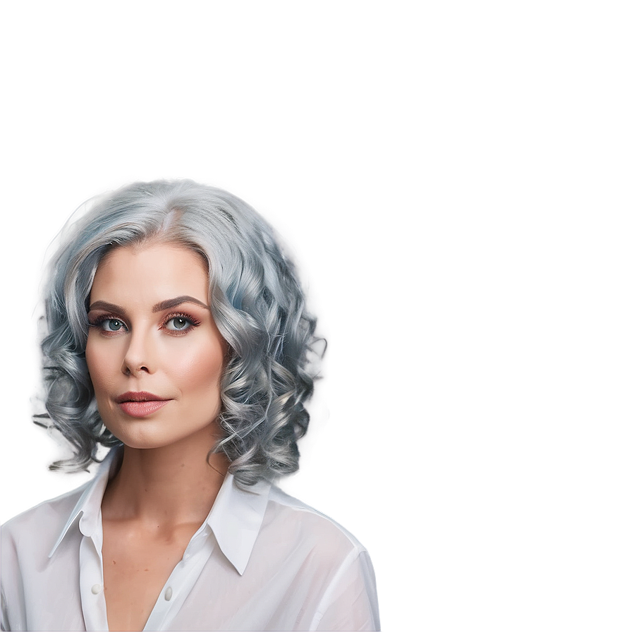 Classic Grey Hairdo Png Xak74