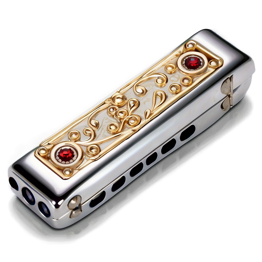 Classic Harmonica Design Png Exr