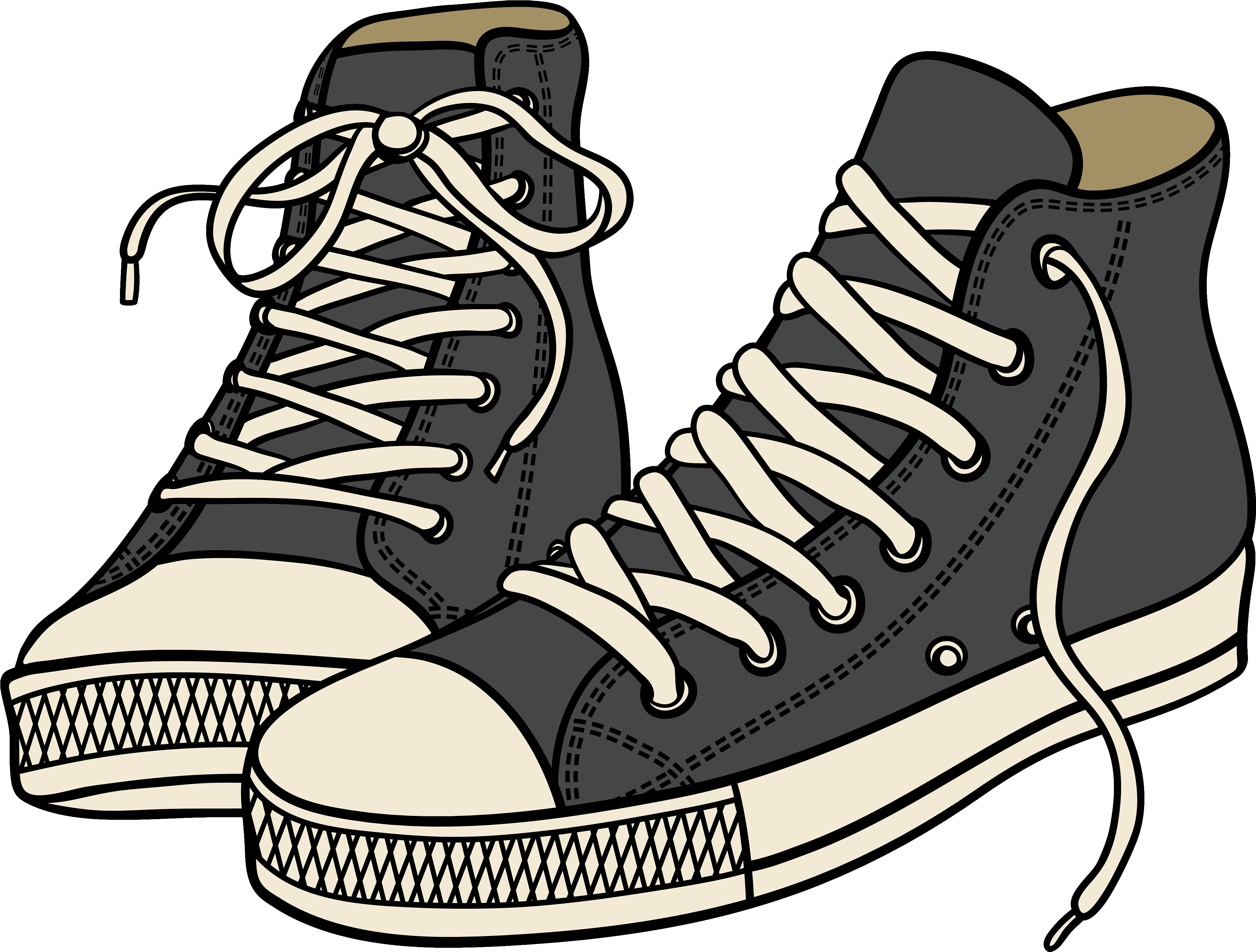 Classic High Top Sneakers Illustration