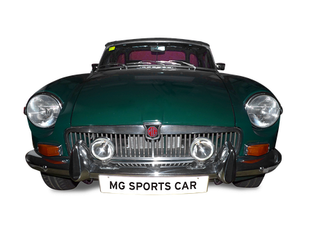 Classic M G Sports Car Front View