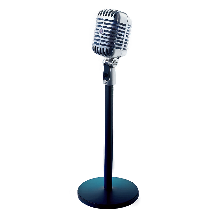 Classic Microphone On Stand Png 06282024