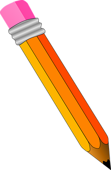 Classic Orange Pencil Illustration