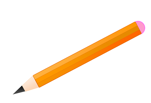 Classic Orange Pencil Illustration