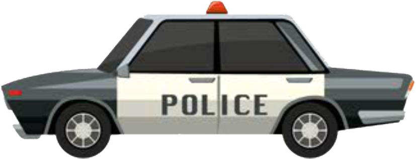 Classic Police Car Illustration