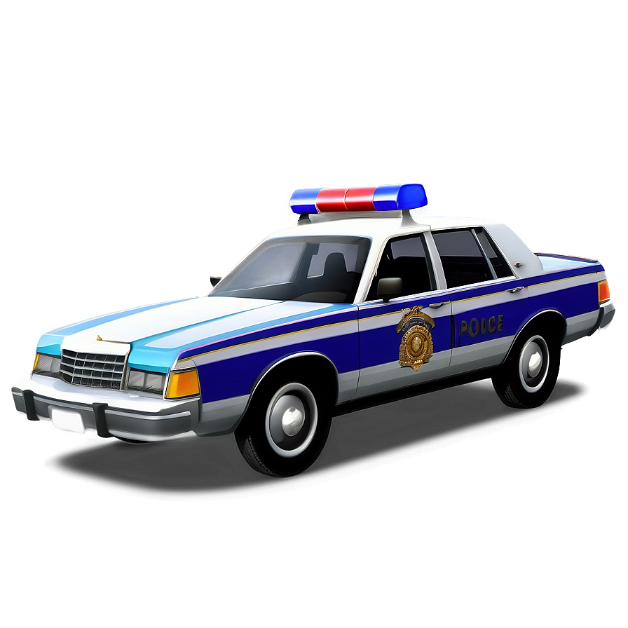 Classic Police Car Png 06132024