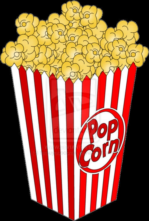 Classic Popcorn Box Clipart