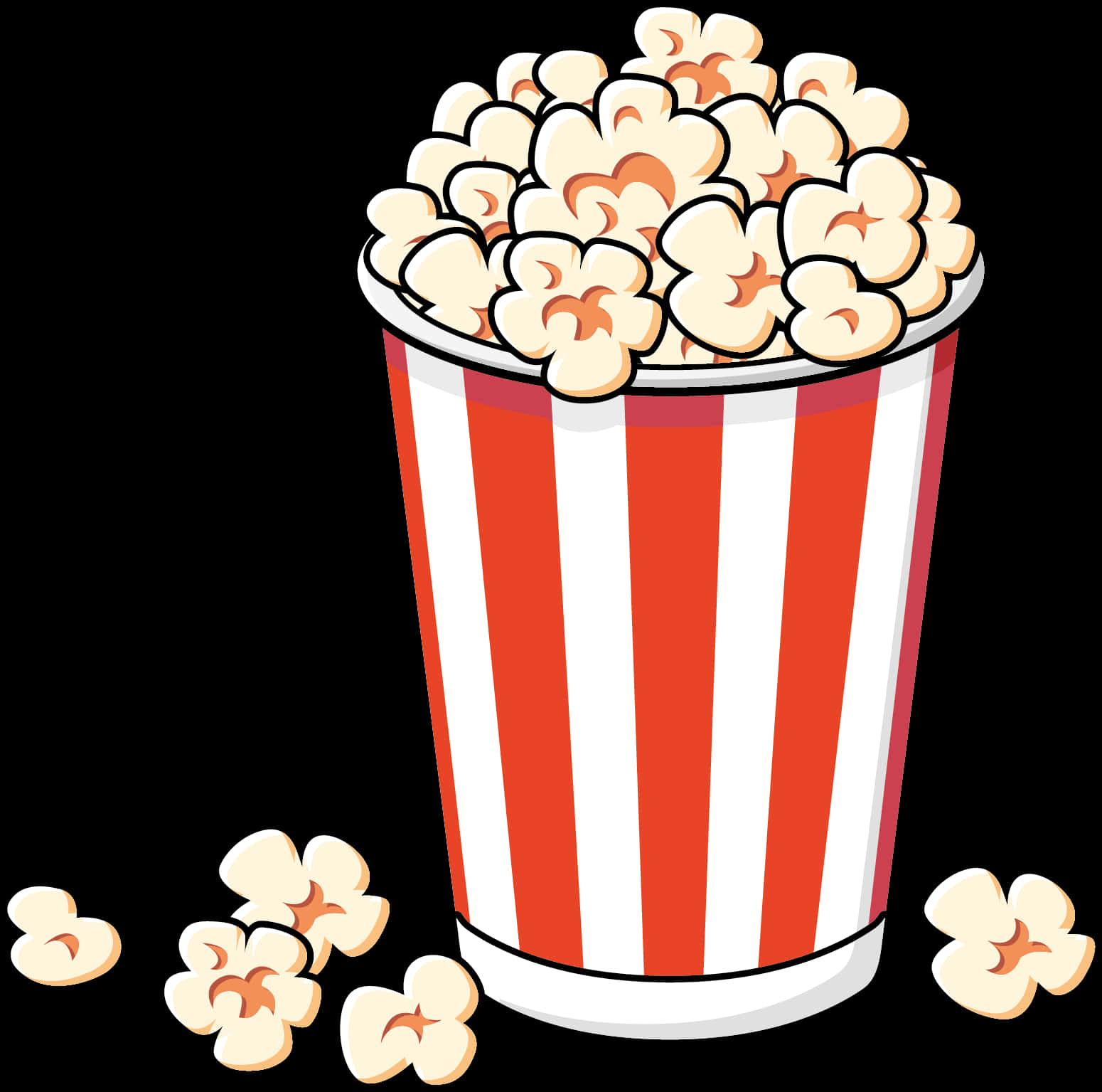 Classic Popcorn Bucket Illustration