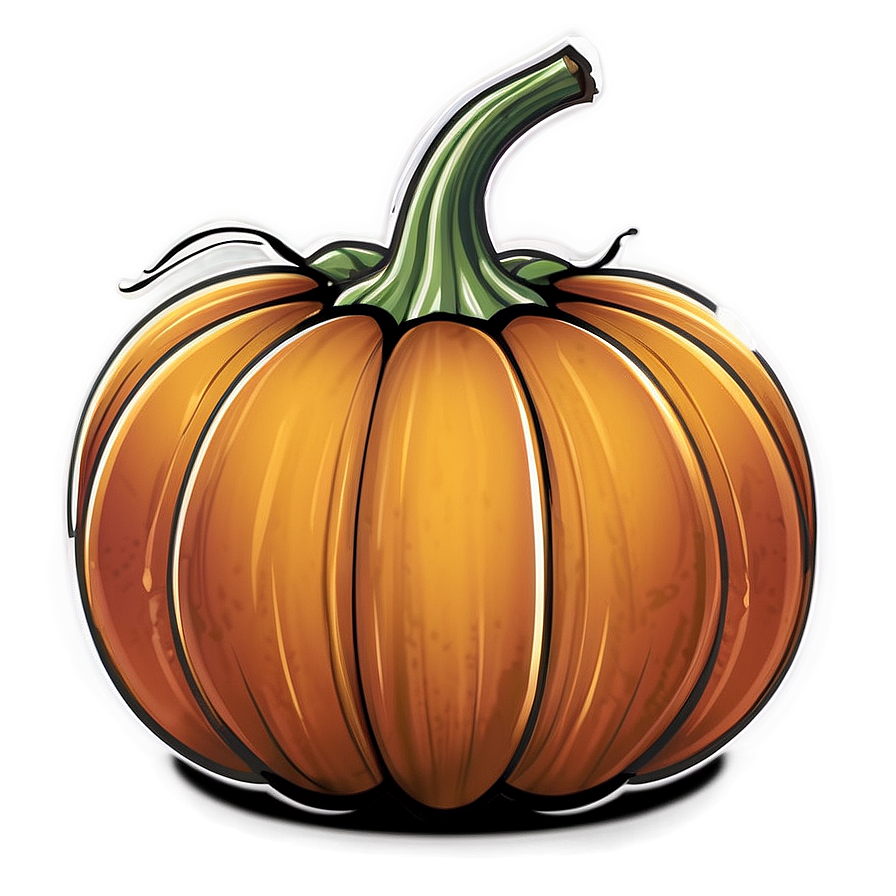 Classic Pumpkin Outline Design Png 41