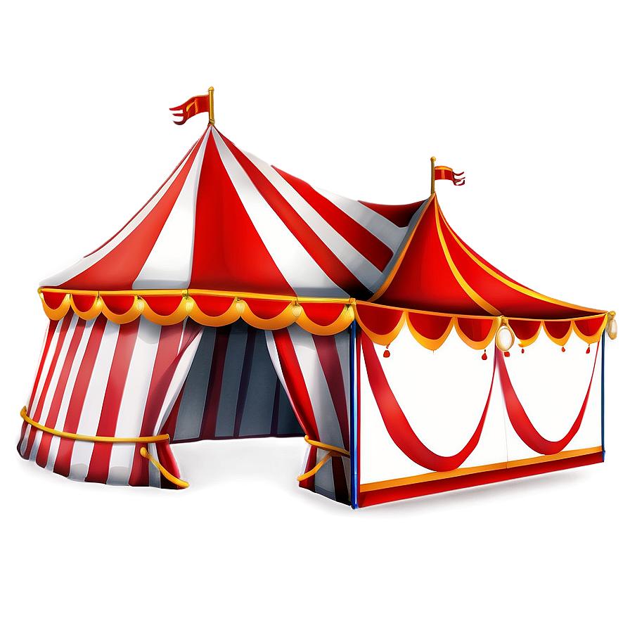 Classic Red And White Circus Tent Png 43