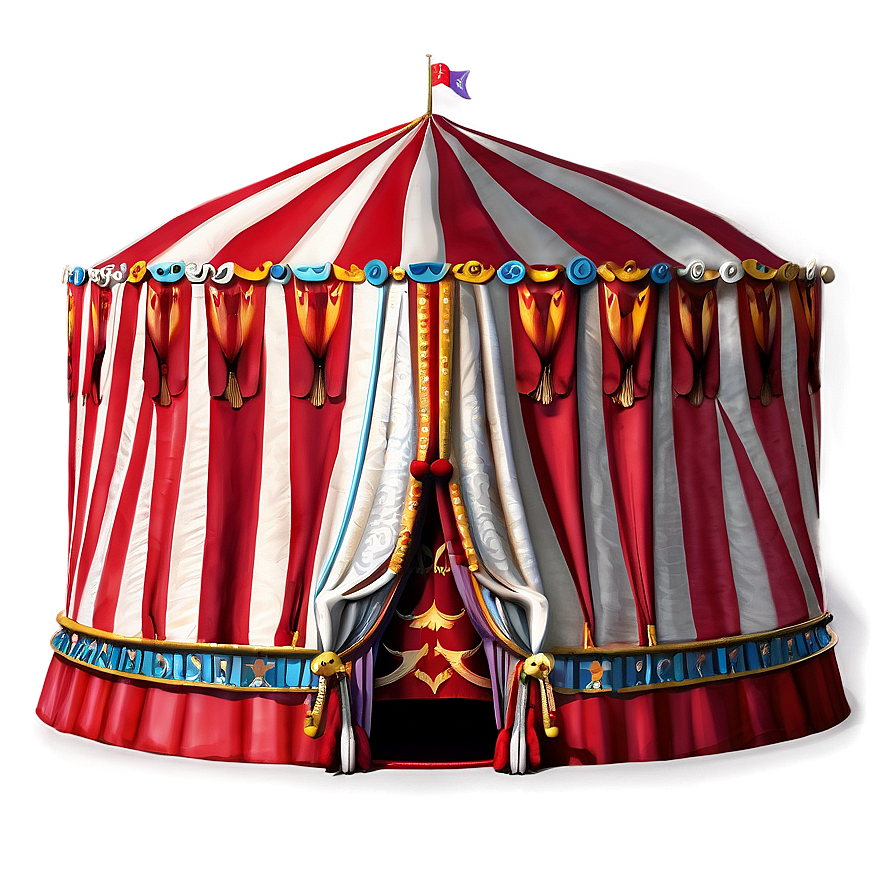 Classic Red And White Circus Tent Png Reh