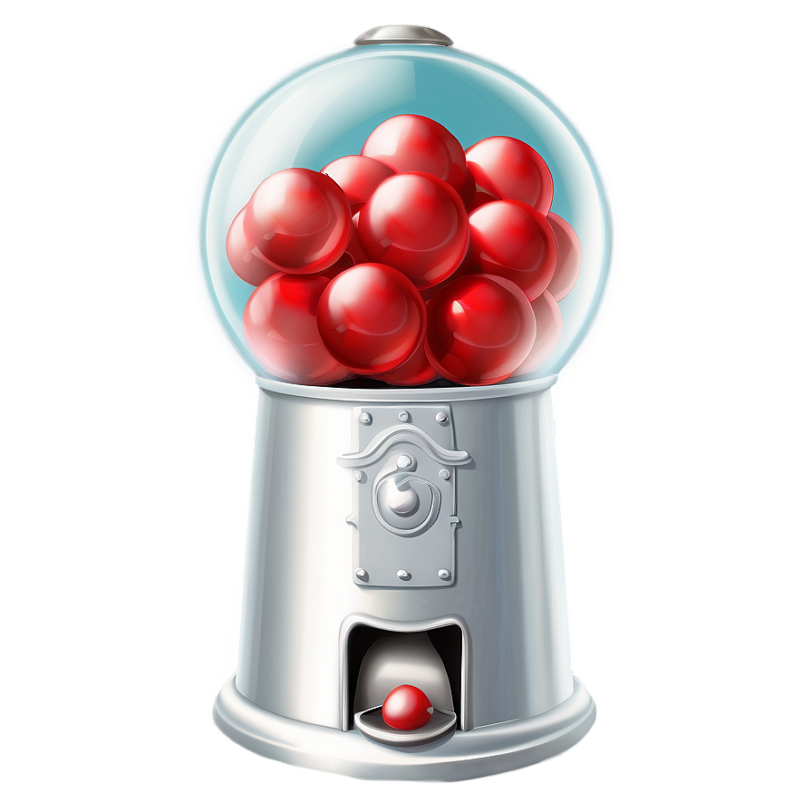 Classic Red Gumball Machine Png 06292024