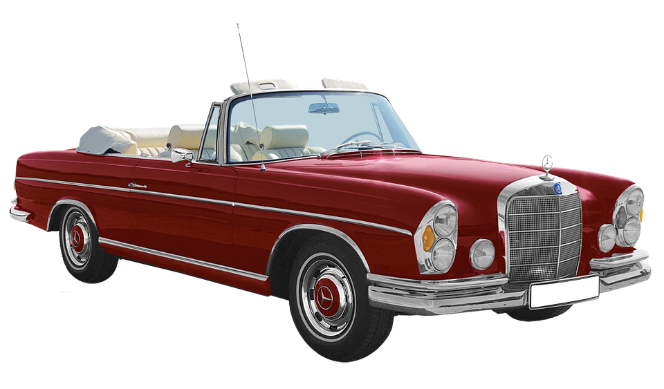 Classic Red Mercedes Convertible