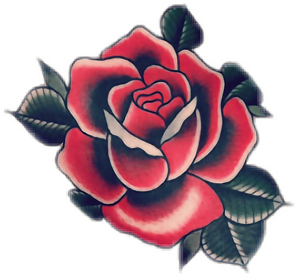 Classic Red Rose Tattoo Design