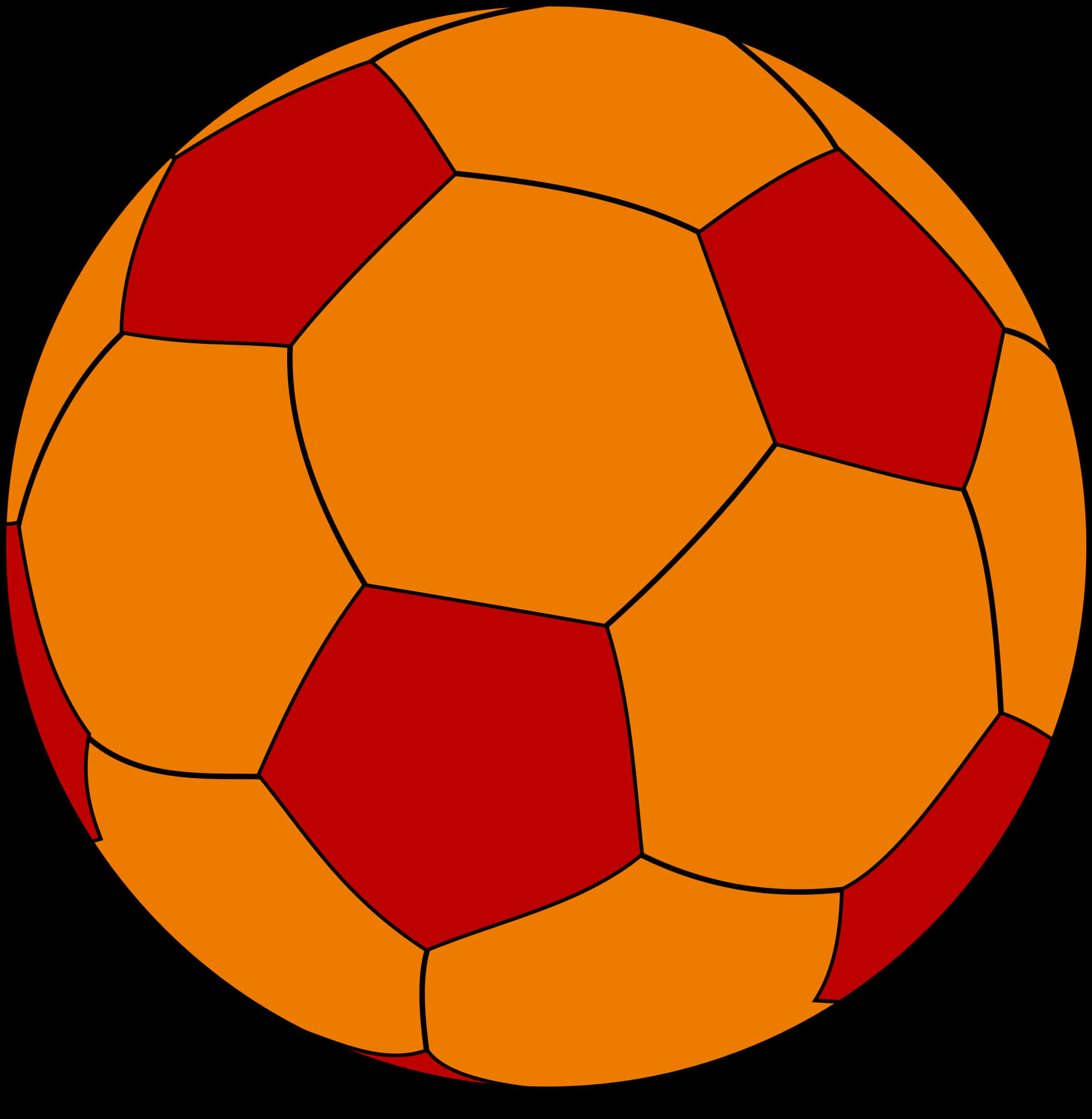 Classic Redand Orange Soccer Ball