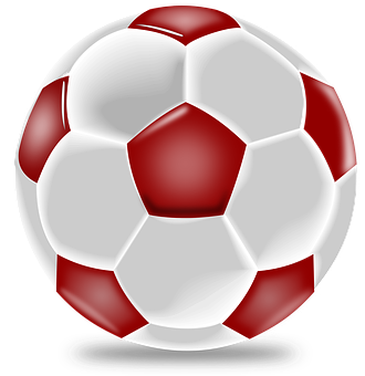 Classic Redand White Soccer Ball