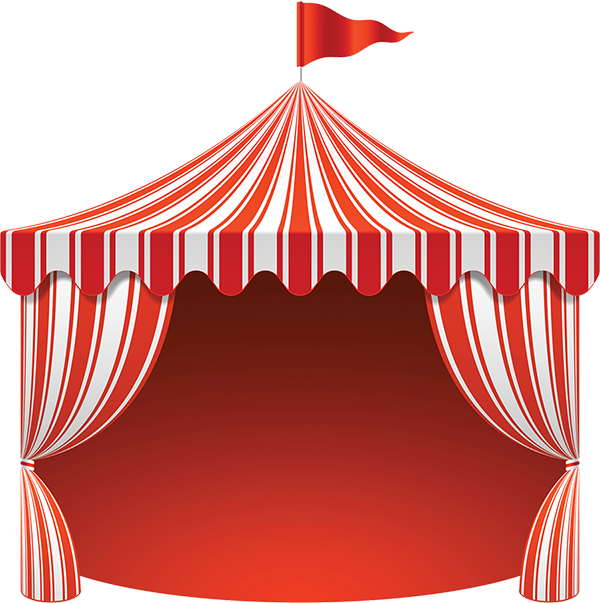 Classic Redand White Striped Circus Tent