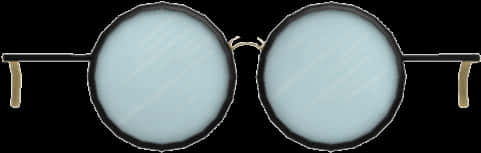 Classic Round Glasses Transparent Background