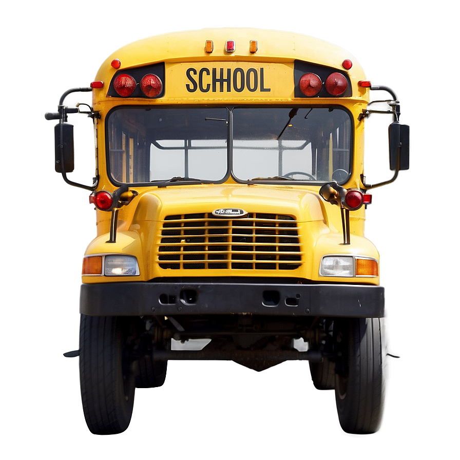 Classic School Bus Front View Png Vjb