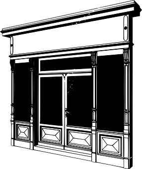 Classic Shopfront Vector Illustration