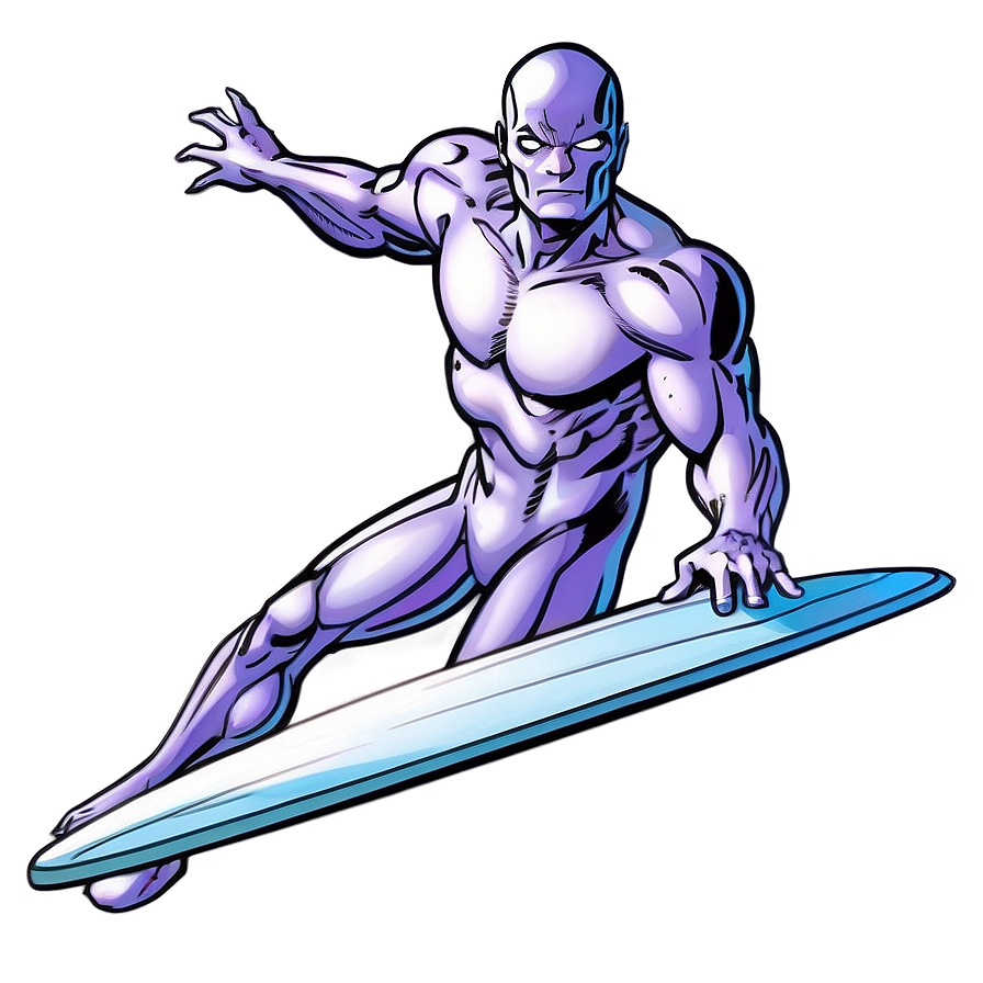 Classic Silver Surfer Comic Png Pgd96