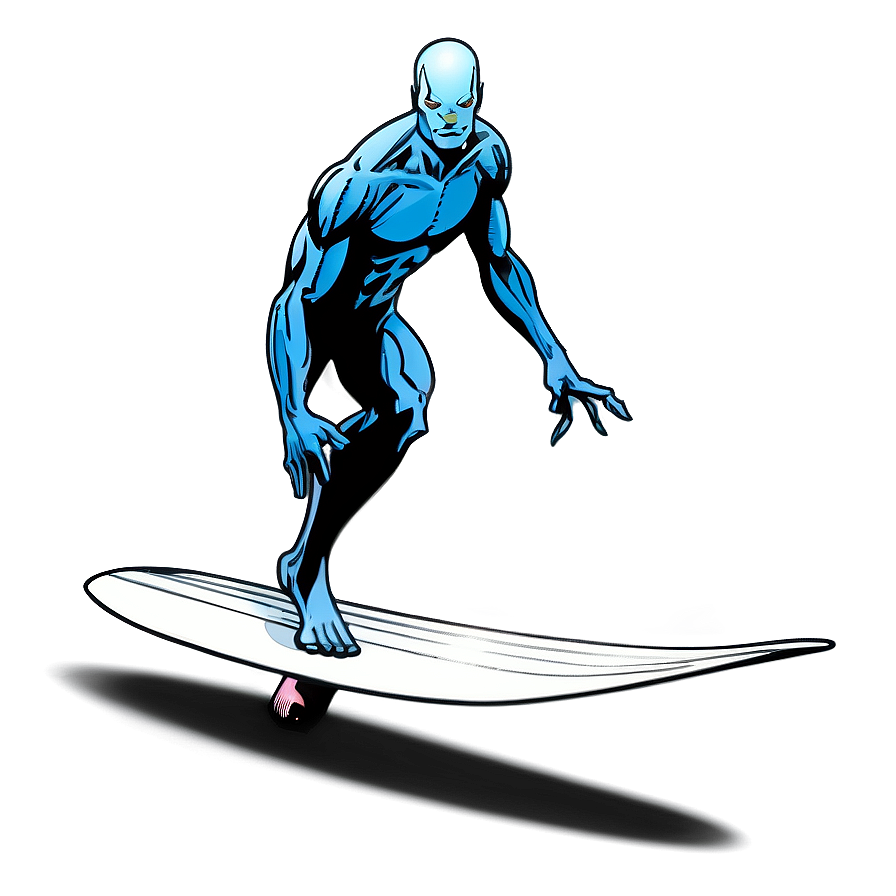 Classic Silver Surfer Comic Png Xqn