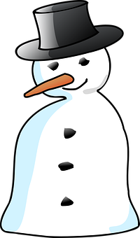 Classic Snowmanwith Top Hat