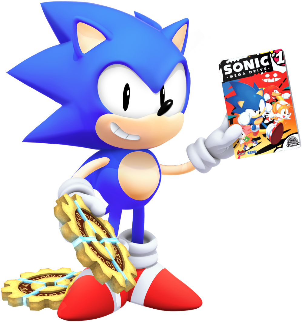 Classic Sonic Holding Game Box Art