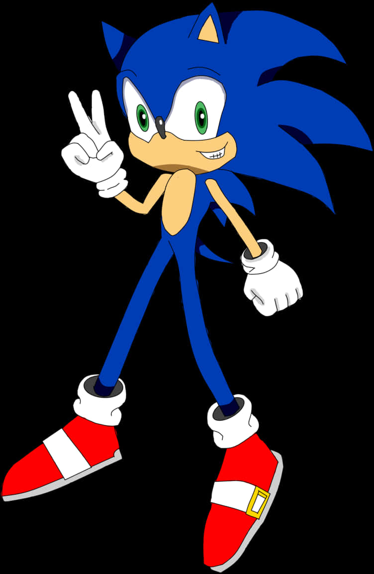 Classic Sonic Peace Sign