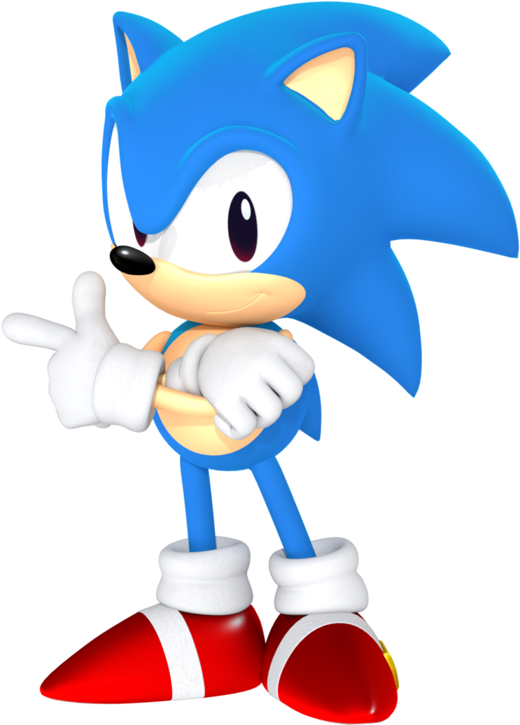 Classic Sonic Pointing Pose